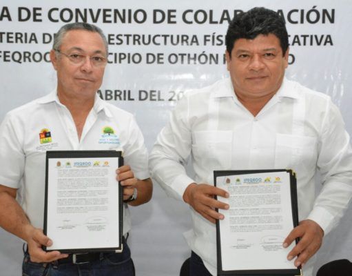 LUIS TORRES FIRMA CONVENIO DE COLABORACIÓN CON EL IFEQROO EN MATERIA DE INFRAESTRUCTURA