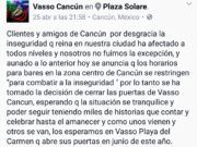 ANTE INSEGURIDAD EN CANCÚN NEGOCIOS CIERRAN SUS PUERTAS