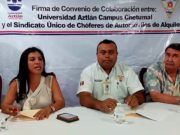 FIRMA DE CONVENIO ENTRE LA UNIVERSIDAD AZTLÁN CAMPUS CHETUMAL Y EL SUCHAA