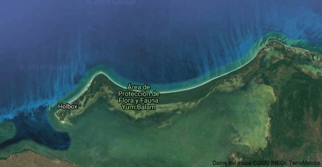 Holbox, vista área