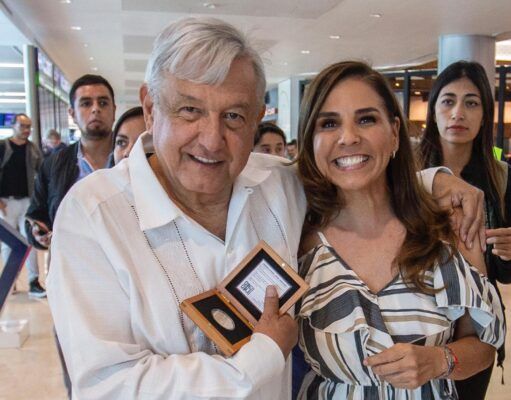 BJ | Recibió AMLO productos promocionales del 50 Aniversario de Cancún: Mara Lezama