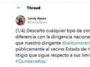 Conflicto limítrofe entre Quintana Roo y Campeche y declaraciones de «Alito» Cárdenas genera dimes y diretes al interior del PRI
