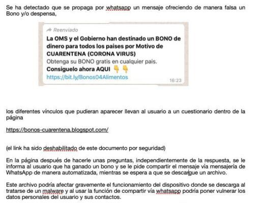¡Cuidado! Mensajes de Whatsapp y mails «informando» sobre el COVID-19 pueden ser en realidad malwares