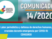 Ante contingencia, solicita CDHEQROO aplicar mecanismo de protección a periodistas y defensores de DDHH