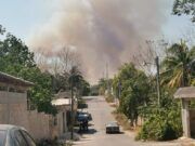 La temporada de incendios ha iniciado y en el municipio de José María Morelos llegó por partida doble