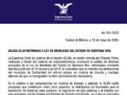 Solidaridad | Revés de la SCJN a Gobierno de Beristain. Respalda reformas a Ley de Movilidad de Quintana Roo