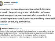 Aboga «Chanito» Toledo por seguir en reapertura gradual. «Permanecer en semáforo naranja es absolutamente necesario», afirma