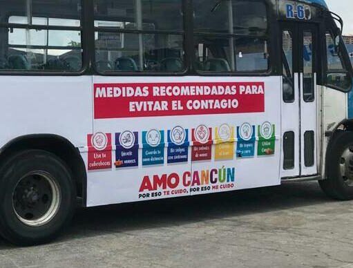 BJ | Campaña “Amo Cancún” se anuncia en 10 camiones de empresa Autocar