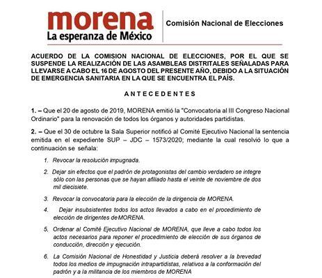 Suspenden asambleas distritales de Morena en QRoo | Hasta que haya semáforo verde