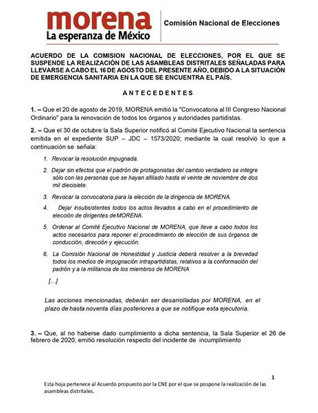 Morena, suspenden elección