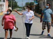 BJ | Supervisa Mara obras en supemanzana 227 de Cancún: pavimentación, guarniciones, banquetas, además de la red de drenaje