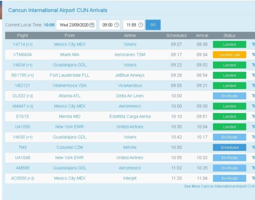 Habrá 186 operaciones en aeropuerto de Cancún, 12 más que ayer