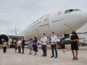 BJ | Dan la bienvenida a vuelo París-Cancún de Air France; avanza reactivación económica: Mara Lezama