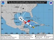 «Delta» ya es huracán y se dirige a Quintana Roo; zona norte en alerta verde