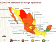 Vuelve Quintana Roo al color naranja en el semáforo nacional