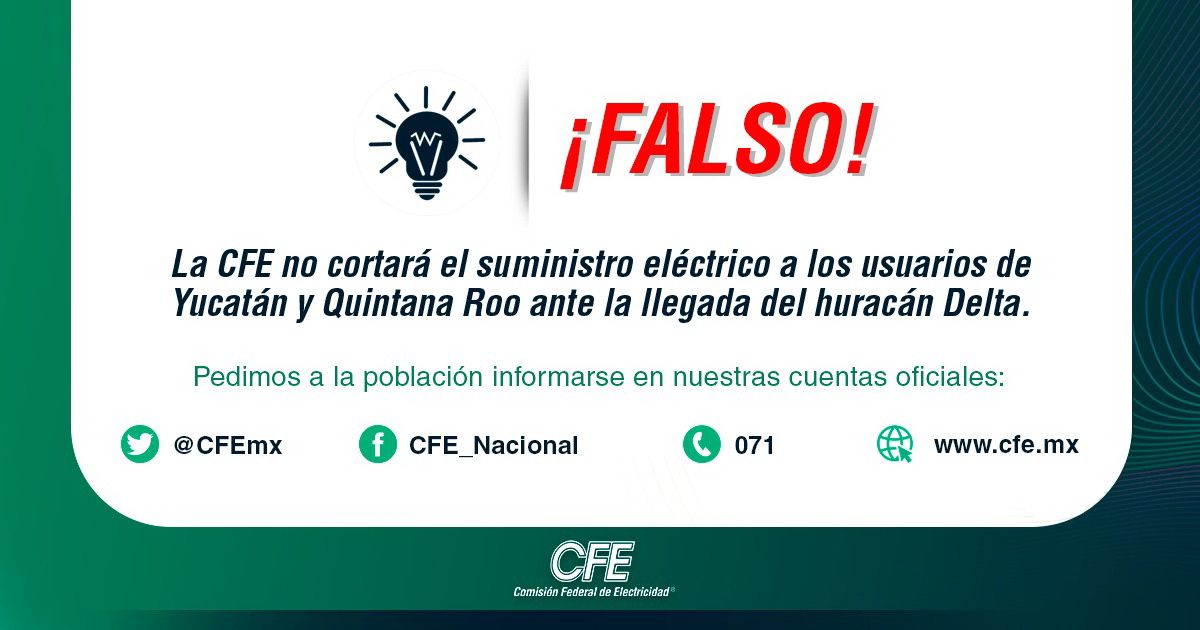 Desmentido CFE