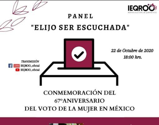 Invita Ieqroo al panel “Elijo ser Escuchada”