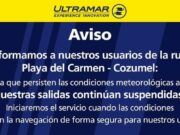 Suspende Ultramar servicio marítimo de cruces