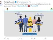 Decreta gobernador, Carlos Joaquín, uso obligatorio del cubrebocas en Quintana Roo
