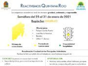 A naranja la zona norte de QRoo; el sur sigue en amarillo