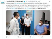La próxima semana aplicarán segunda dosis de vacuna contra Covid-19 a personal de salud de QRoo
