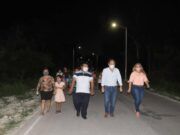 Bacalar I Celebran habitantes de «Los Divorciados» iluminación de carretera de acceso