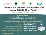 Tulum | Adultos mayores recibirán vacuna contra COVID-19 en Tulum