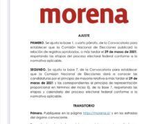 Definirá Morena lunes próximo candidaturas a diputaciones federales
