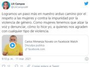 Ofrece Carlos Mimenza disculpa pública a la diputada Lili Campos Miranda