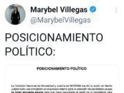 Insiste Marybel Villegas en que “no hubo encuesta” y anunció que seguirá litigando