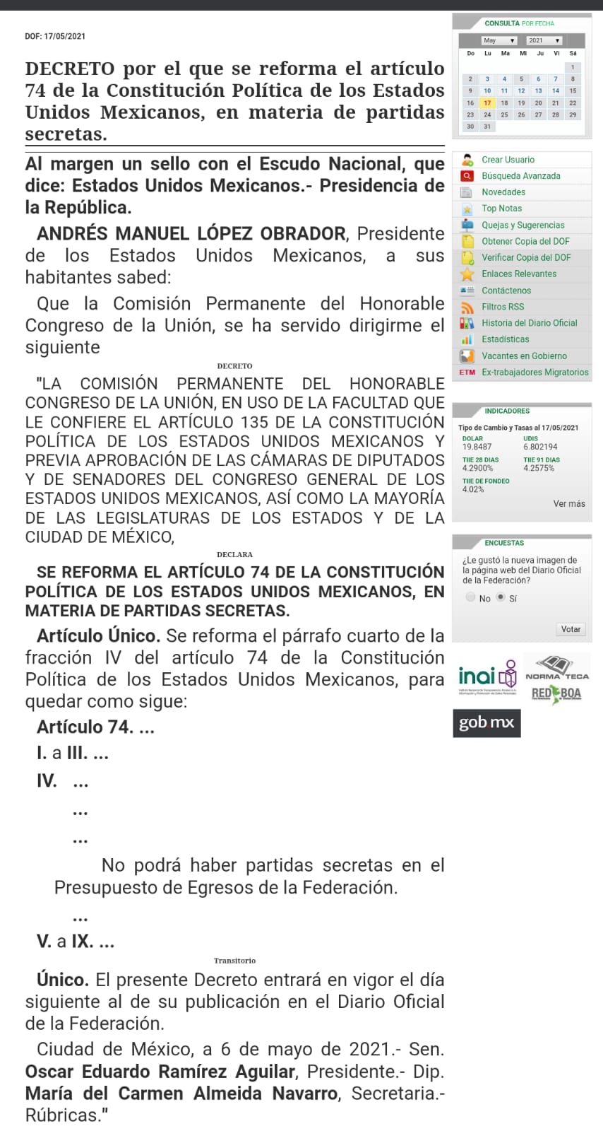 DOF partida secreta