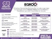 Arrancan hoy debates que organiza Ieqroo; Puerto Morelos y Cozumel