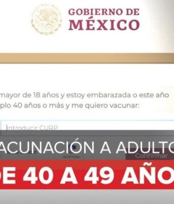 Habilitan registro para vacunación a personas de 40-49 años