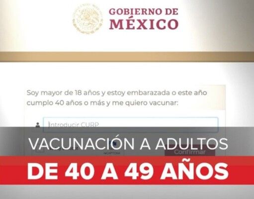 Habilitan registro para vacunación a personas de 40-49 años