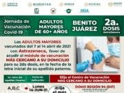 BJ | Adultos de 60 años y más ya pueden recibir segunda dosis de vacuna