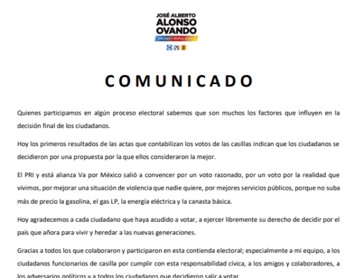 D02 | Acepta derrota Alonso Ovando; asegura que seguirá trabajando por QRoo