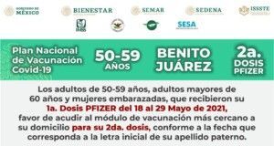El próximo martes será la jornada de vacunación de segunda dosis Pfizer