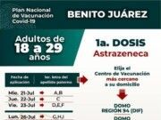 Inicia QRoo vacunación a personas de 18 a 29 años de edad