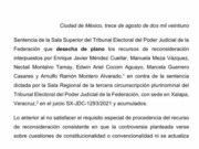 Desecha Sala Superior recurso contra candidatura de Yensunni