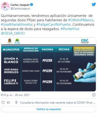 Registra QRoo tres días sin defunciones por Covid-19
