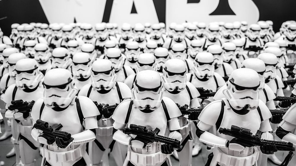 Tokyo,,Japan,-,Feb,19,2017,,Stormtroopers,Army,Figures,Display