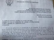 PM | Consejero jurídico interpone denuncia por amenazas de empleado que se ostenta como líder sindical
