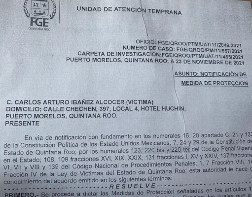 PM | Consejero jurídico interpone denuncia por amenazas de empleado que se ostenta como líder sindical