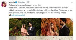 Opinión | Malala Yousafzai anuncia que se ha casado con Asser Malik, un empresario de la Industria del Deporte | Explorador de mundos | Fernando Castro Borges