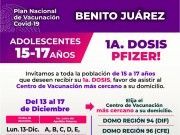 Anuncian jornada de vacunación contra Covid-19 para adolescentes