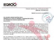 Demandó Ieqroo al Congreso por recorte al presupuesto