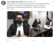PRI rompe con PAN y PRD, irá solo por la gubernatura de QRoo
