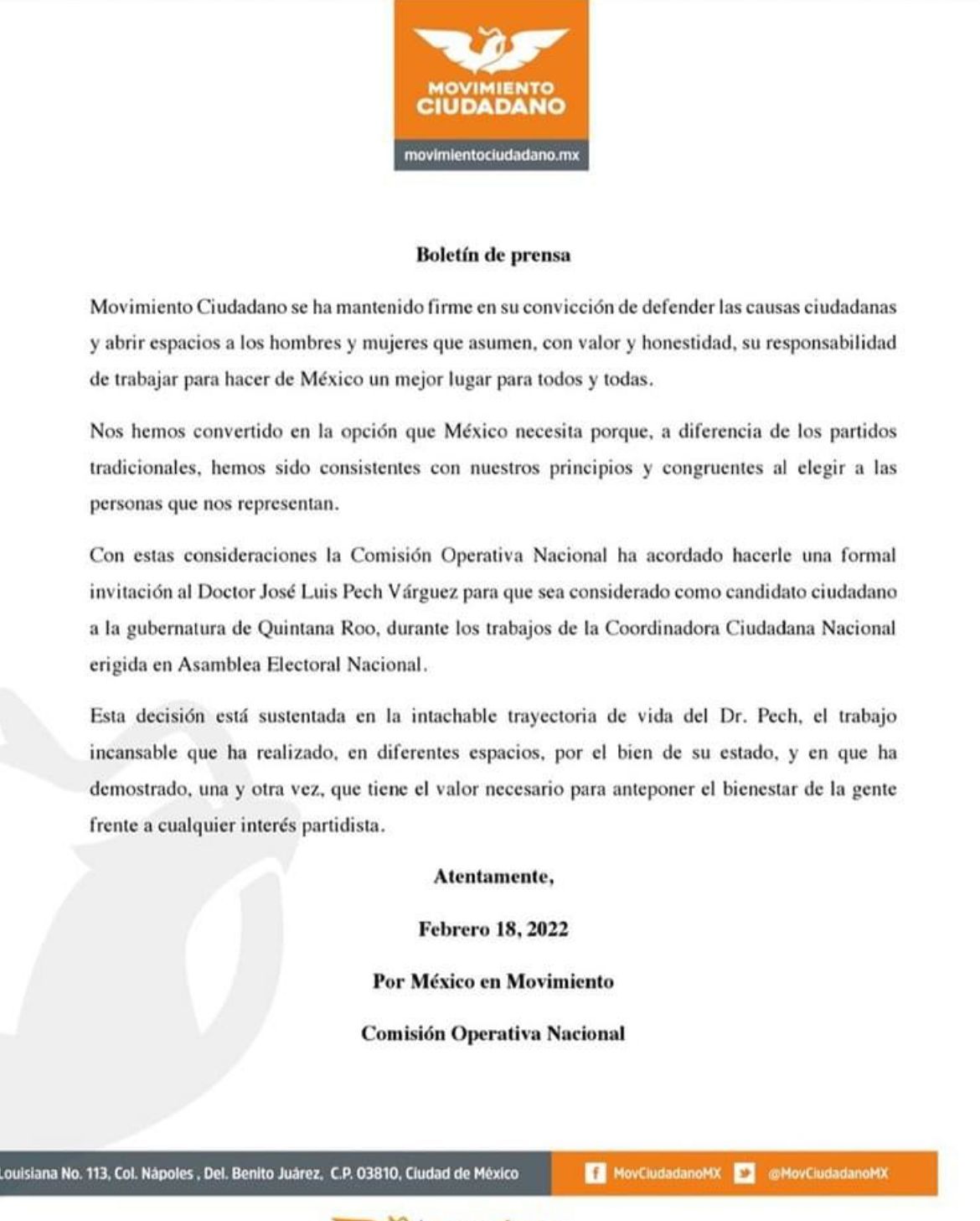 comunicado