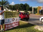 Vecinos de Jardines del Sur III se manifestaron por servicio deficiente de Aguakan