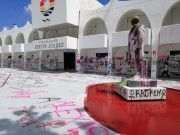 Anuncian que convocarán a burócratas de BJ a limpiar pintas por protesta feminista